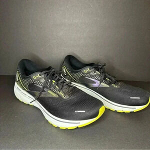 Brooks Ghost 14 Men’s Size 12 Neutral Road Running Shoes Nightlife Black Yellow.